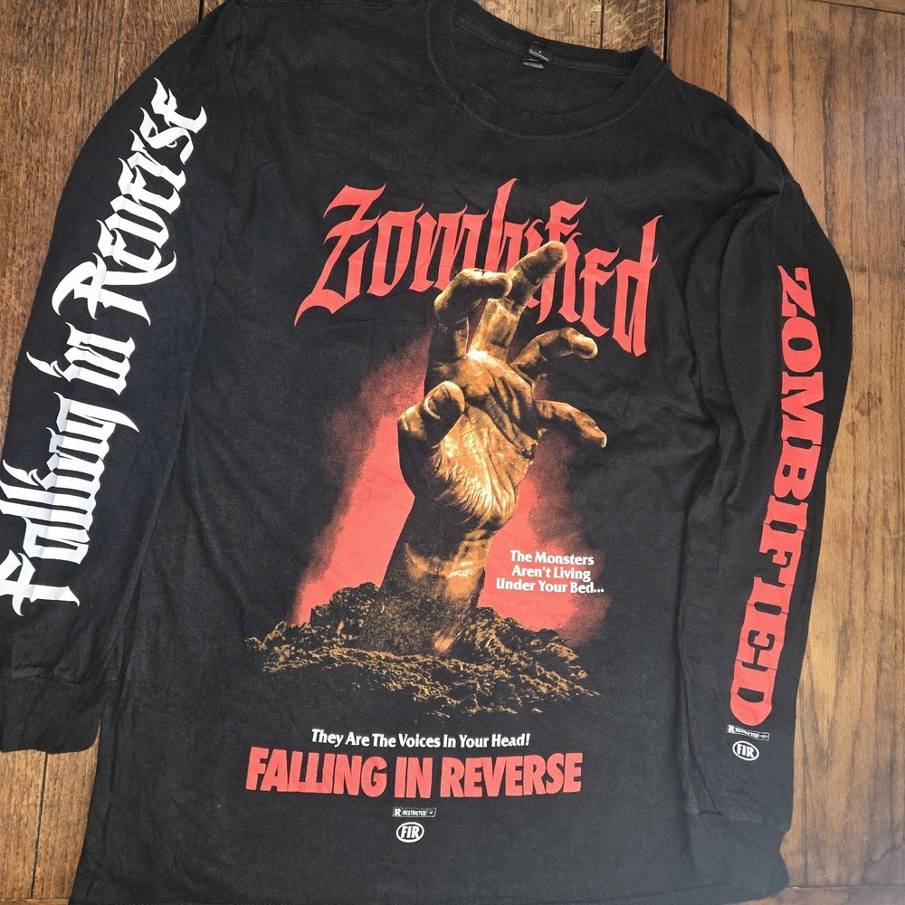 Falling In Reverse Zombified Long Sleeve T-shirt Size Large Ronnie Radke